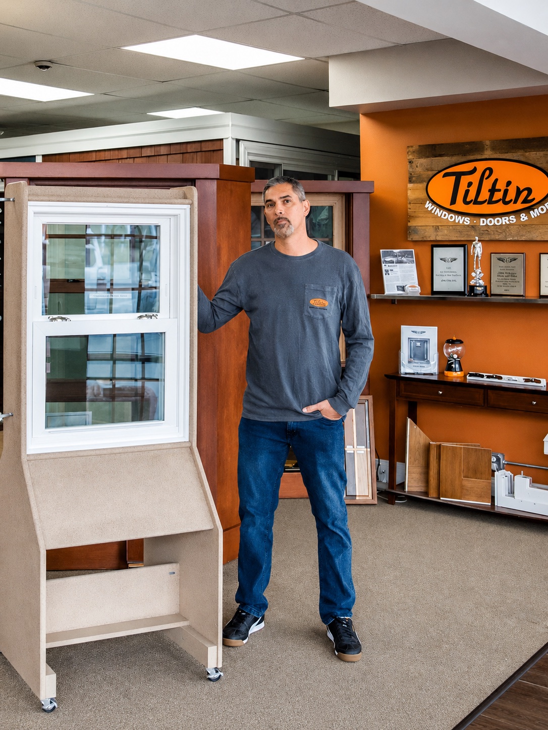 Javier Cardona in the Tiltin showroom