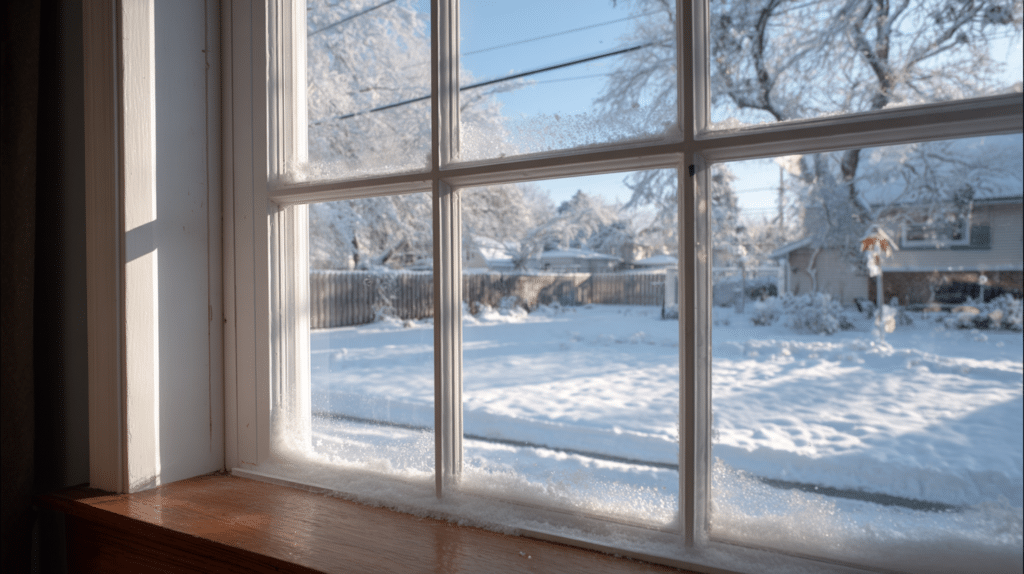 ENERGY STAR certified window keeping heat in during a snowy Milwaukee winter