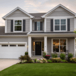 Two-story suburban home in Milwaukee with energy star certified windows and well-maintained landscaping